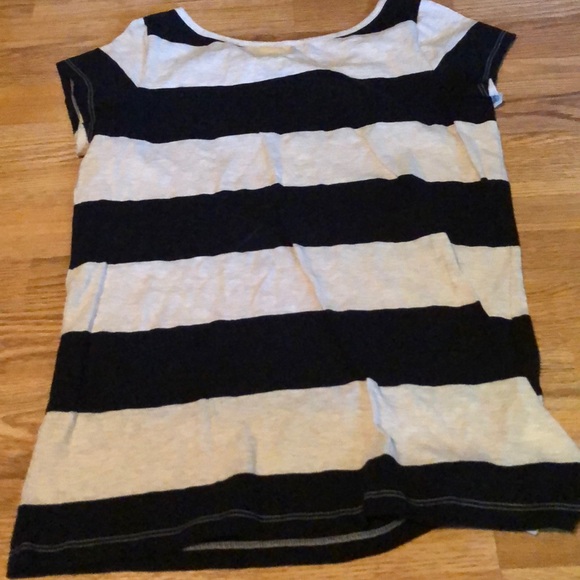 GAP Tops - Small Gap Tan and black striped shirt